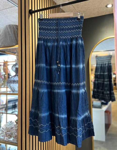 Alina Bohemian Skirt Dark Blue M L Fra Nord Sko Brands